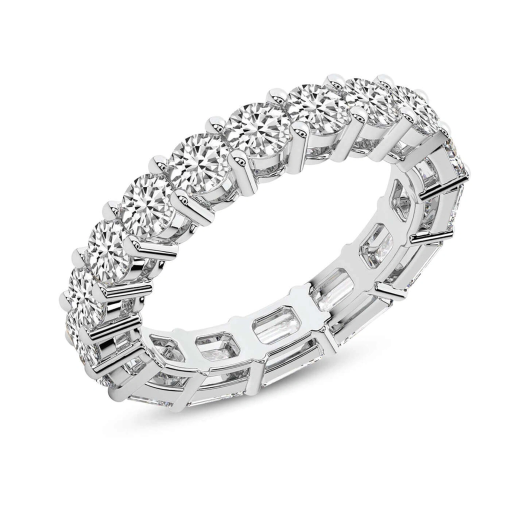 Brynn Emerald & Round Lab Diamond Eternity Ring